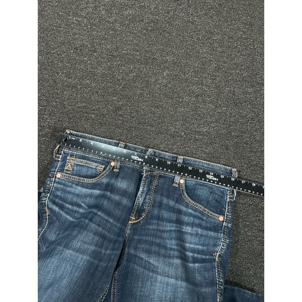 Ariat Perfect Rise Flare Jeans Women 30R Blue Denim Bell Bottoms Western Stretch - Picture 8 of 9